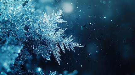 Wall Mural - Frozen Ice Crystal Background