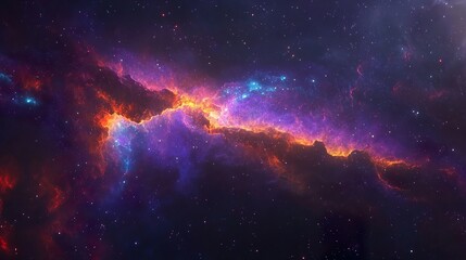 Wall Mural - vibrant deep space galaxy nebula