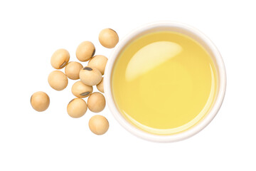 Wall Mural - Soybean oil isolated on white