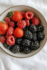 Wall Mural - Vibrant Berry Medley in a Bowl