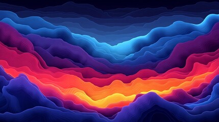 Wall Mural - Abstract Colorful Waves Flowing Dynamically. AI Generated