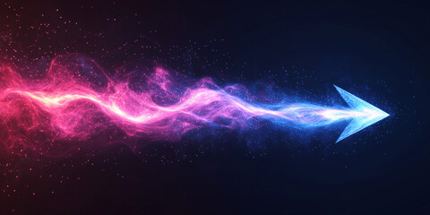 Wall Mural - neon light arrow,glowing neon lights