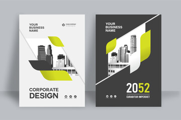 Wall Mural - City Background Business Book Cover Design Template