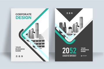 City Background Business Book Cover Design Template