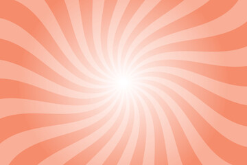Aufkleber - Abstract orange background with rays retro starburst rays. Dark pastel orange sunburst background vector illustration pattern beam rays. Spiral radial striped backdrop. Vector illustration.