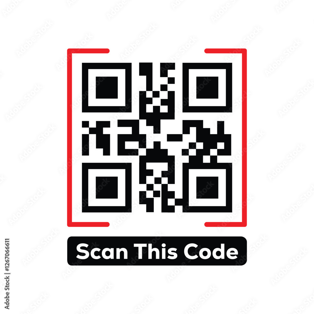 Scaning Qr Code Icon Scan QR code icon. Digital scanning qr code. QR code scan for ...