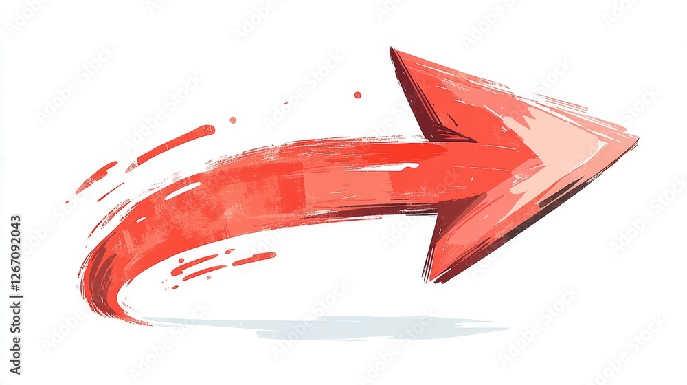 red arrow icon on white background. flat style. arrow icon for your web ...