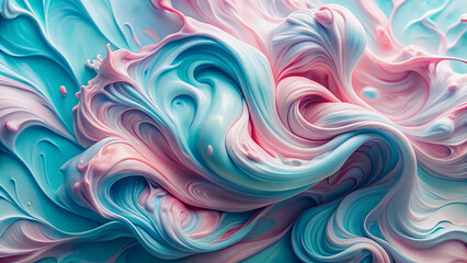 Wall Mural - abstract swirls of pastel pink and blue colors