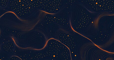 Abstract cosmic wave pattern, dark background, digital art, website banner