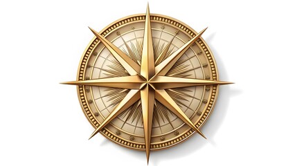 golden compass rose