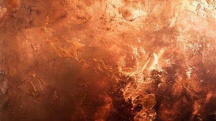 Wall Mural - a close-up of a copper surface with a rustic, textured look.