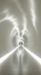 Wall Mural - Light reflections create a striking visual journey through a modern tunnel interior