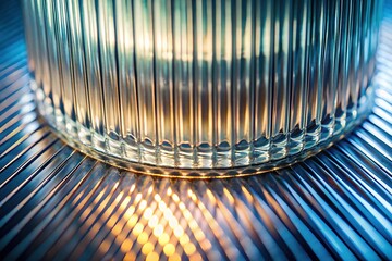 Wall Mural - grey ribbed glass texture background - abstract modern design stock photo