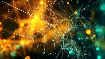 Abstract network connections with vibrant colors