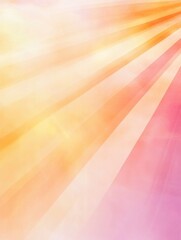 Fototapete - Sunlight rays shining through a vibrant pink and orange sky at sunset enhancing the tranquil atmosphere and beauty of nature. Generative AI