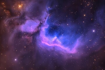 Wall Mural - deep space nebula with swirling cosmic clouds vibrant purple and blue hues star clusters ethereal ce