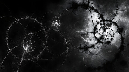 Wall Mural - abstract cosmic spirals of energy and darkness complex galactic formations nebulous deep space