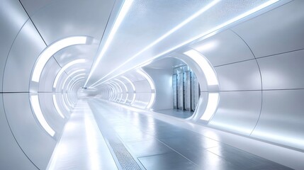 Canvas Print - Futuristic corridor, glowing,  spaceship,  travel,  background