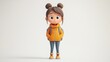 © Ahmad M. - Adorable 3D Render of a Girl with Backpack Ready for Adventure