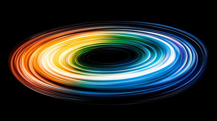 Wall Mural - abstract light swirl spectrum illustration artistic rainbow colors on dark background space effect