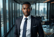 © AL - Confident Black Businessman in Modern Office