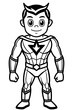 © ps - Super hero colouring page for kids