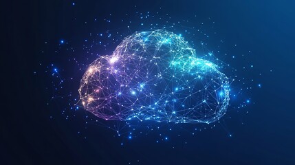background network technology abstract datum connection mesh tech blue design computer wallpaper cyberspace science structure futuristic cloud shape modern geometric space polygonal polygon