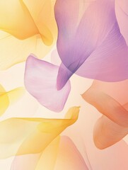 Poster - Colorful silk fabric swirls gracefully in the light creating a soft and dreamy atmosphere in a bright studio. Generative AI