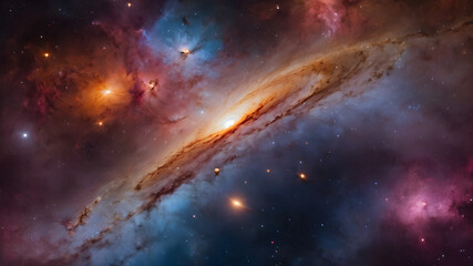 Wall Mural - nebula and galaxies in space. abstract cosmos background. universe science astronomy.