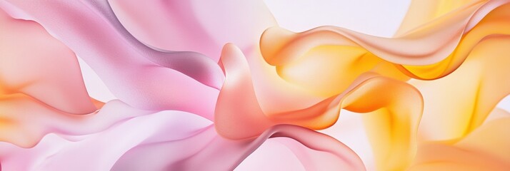 Leinwandbilder - Colorful abstract patterns swirling in soft pink, orange, and white hues create a vibrant visual experience in modern design. Generative AI