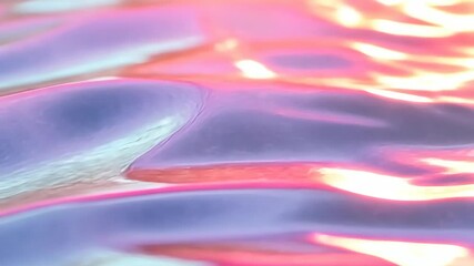 Wall Mural - Reflections of vibrant colors on calm water surface at sunset creating a serene atmosphere