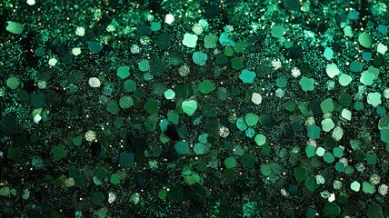 Wall Mural - glittering green and black st. patrick's day sparkle background for a festive vibe