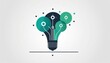 © Jiranath - Light bulb design concept with technology and innovation elements in a modern style for creative projects and presentations