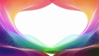 Wall Mural - frame border of curved lines wave pattern abstract background with copy space