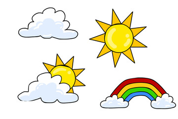 set of weather icons