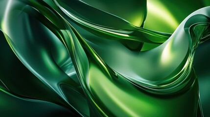 Wall Mural - Green abstract dynamic background