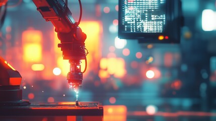 Engineer welding robotics automatic arms