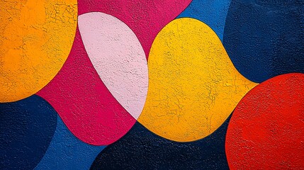 Wall Mural - Abstract Colorful Wall Art, Urban Texture, Geometric Shapes, Background Design