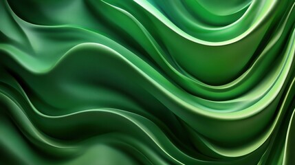 Wall Mural - Green abstract dynamic background