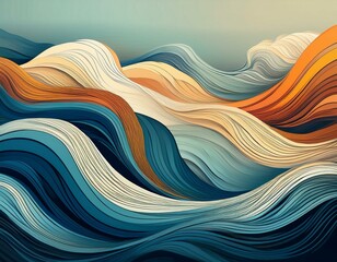 Wall Mural - abstract waves background