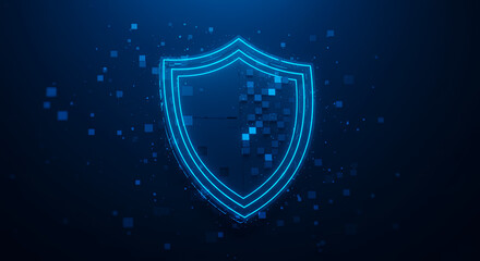 cyber shield: digital security, data protection, and glowing innovation in a secure, tech-driven wor