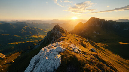 Poster - A stunning image of the Swiss Alps at sunrise, showcasing high fidelity and vibrant colors. Perfect for nature and travel enthusiasts.