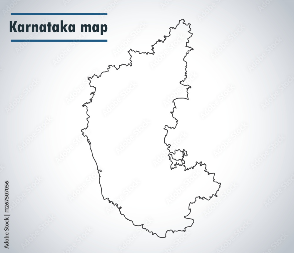 Navigate Karnataka with Ease – Your Ultimate State Map Guide Stock ...