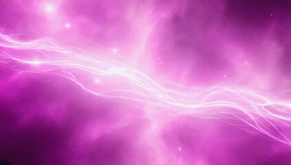 Wall Mural - Pink Energy Stream: A dynamic and abstract background image featuring a vibrant pink nebula with swirling, energetic, white light streams.