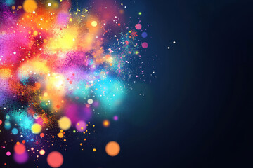 Wall Mural - abstract colorful splashes and dots with vibrant and dynamic visual design