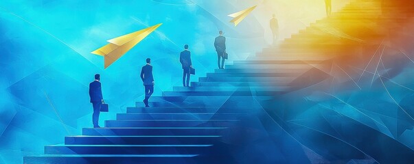 Success Charts: Business Graphs Illustrating the Impact of Leadership on Businessman Growth