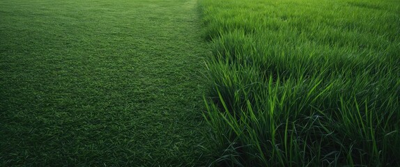 Poster - Lush Green Grass Texture Transitioning from Dark to Light Shades for Background Use