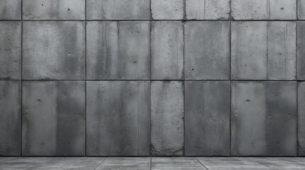 Poster - Textured grey concrete wall background suitable for industrial, architectural, or minimalist design concepts.