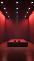 Wall Mural - Empty room or gaming background for product placement or showcase