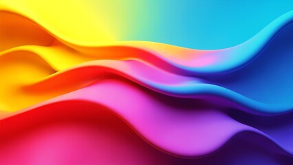 Aufkleber - Abstract playful color waves in vibrant hues. The flowing patterns create a dynamic and energetic design